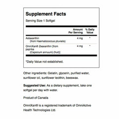 Two-pack bottles of Swanson Astaxanthin & Zeaxanthin Eye Health supplement