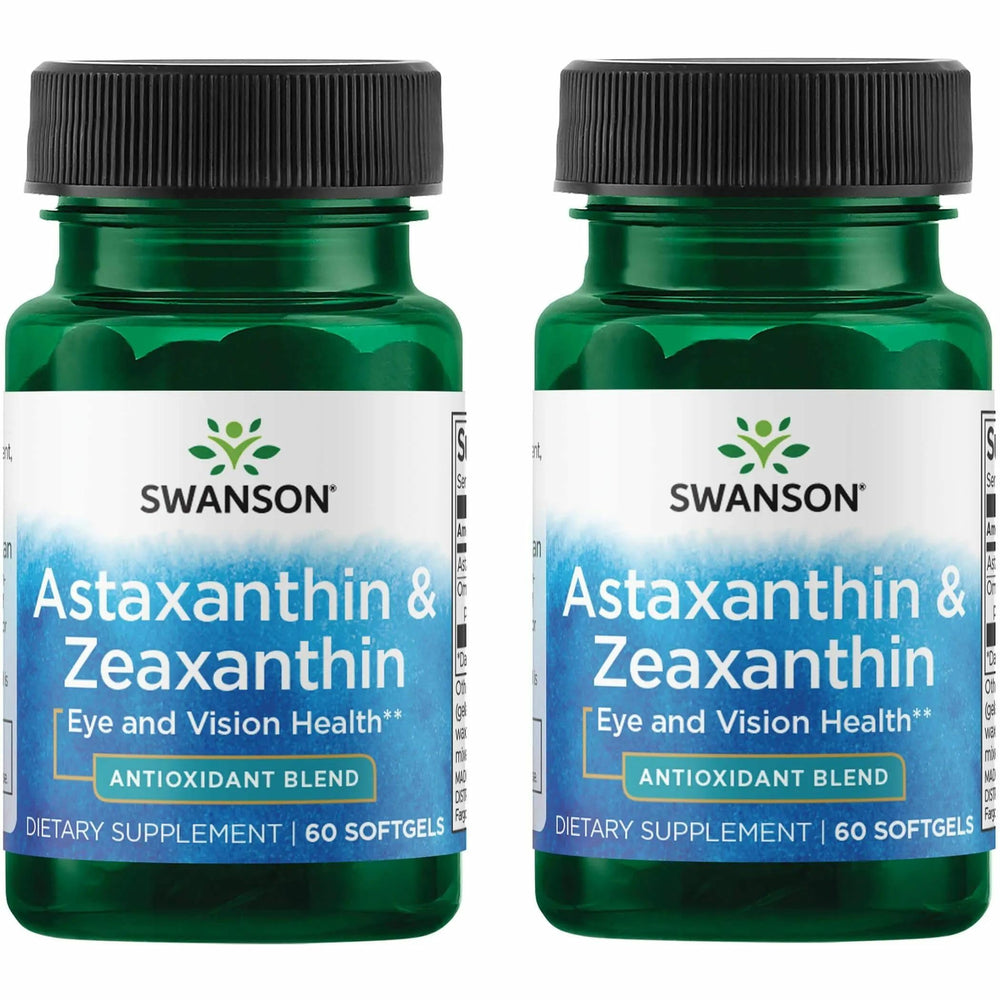 Swanson Astaxanthin & Zeaxanthin eye health softgels bottle label