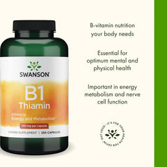 Vitamin B1 Thiamin product packaging from Swanson