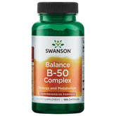 Swanson B-50 Complex bottle front for daily energy support and reliability