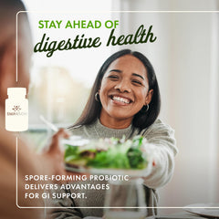 Digestive health benefits graphic for Bacillus Coagulans probiotic