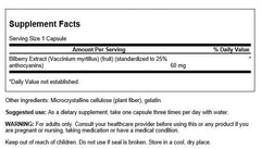Swanson Bilberry Extract standardized bilberry capsules packaging