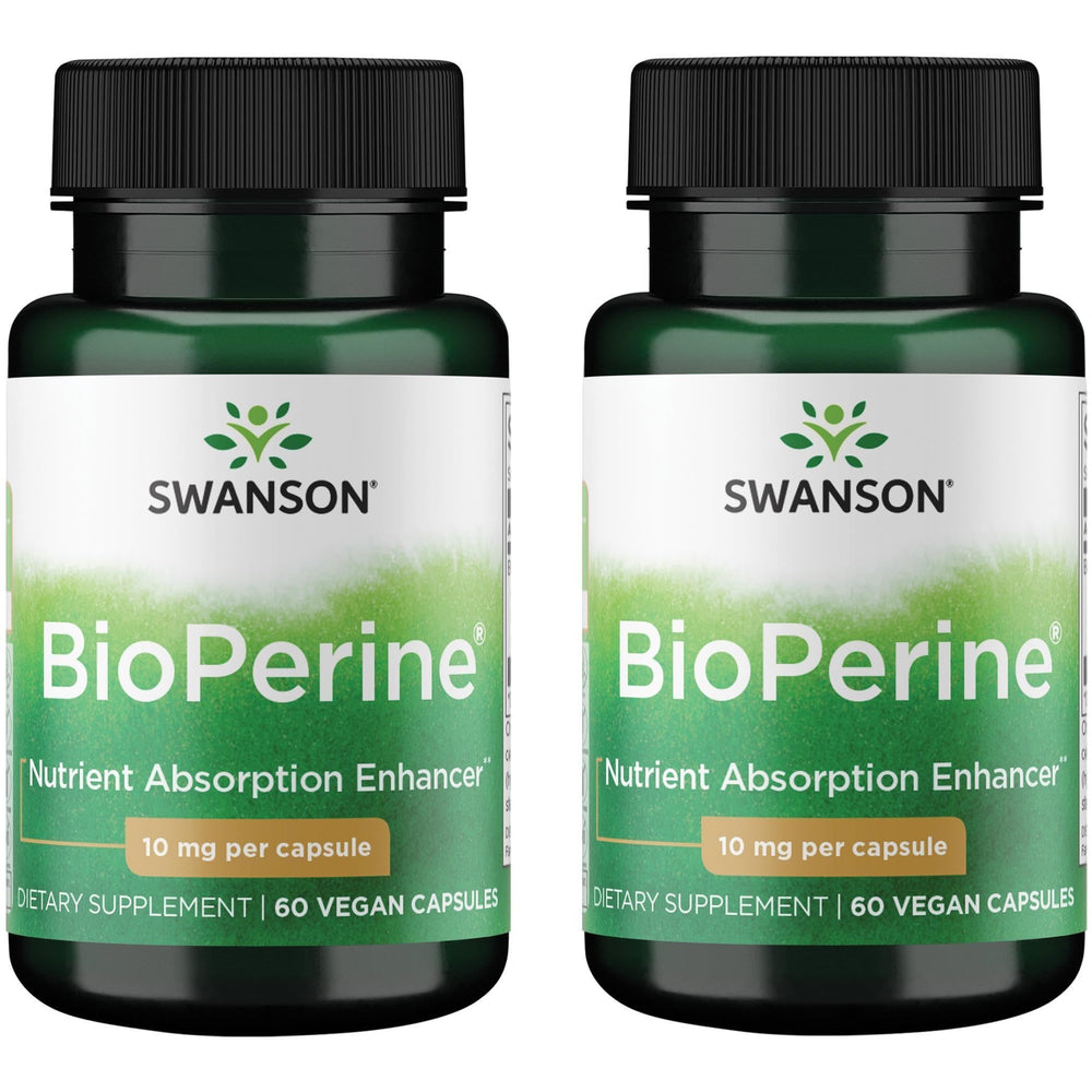 Swanson Bioperine 10 mg 60 capsules bottle – 2 pack