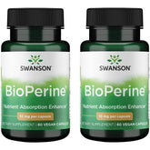Swanson Bioperine 10 mg 60 capsules bottle – 2 pack