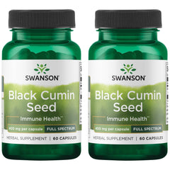 Swanson Full Spectrum Black Cumin Seed 400 mg, 60 capsules, 2-pack bottle