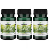 Swanson Black Ginger Extract bottle with 30 veggie capsules