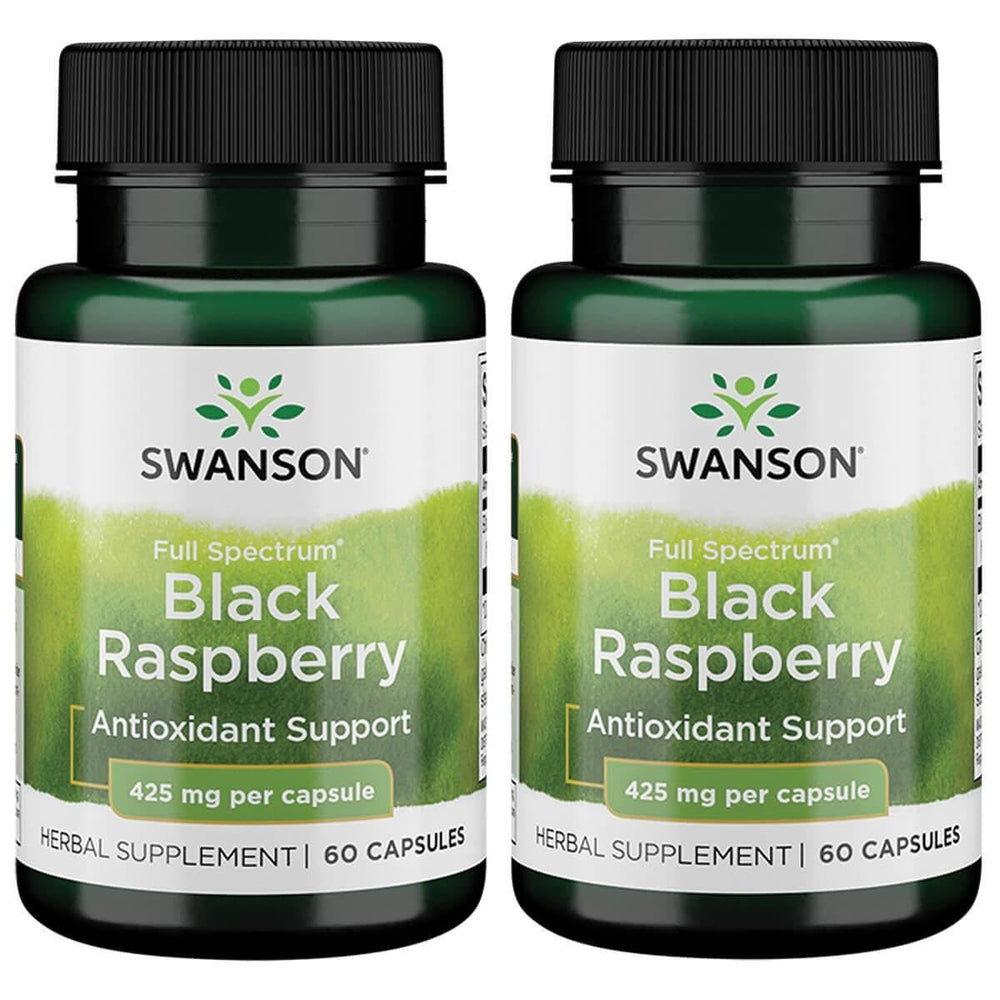 Swanson Black Raspberry Herbal Supplement - 2 Pack, 60 Capsules, 425mg each