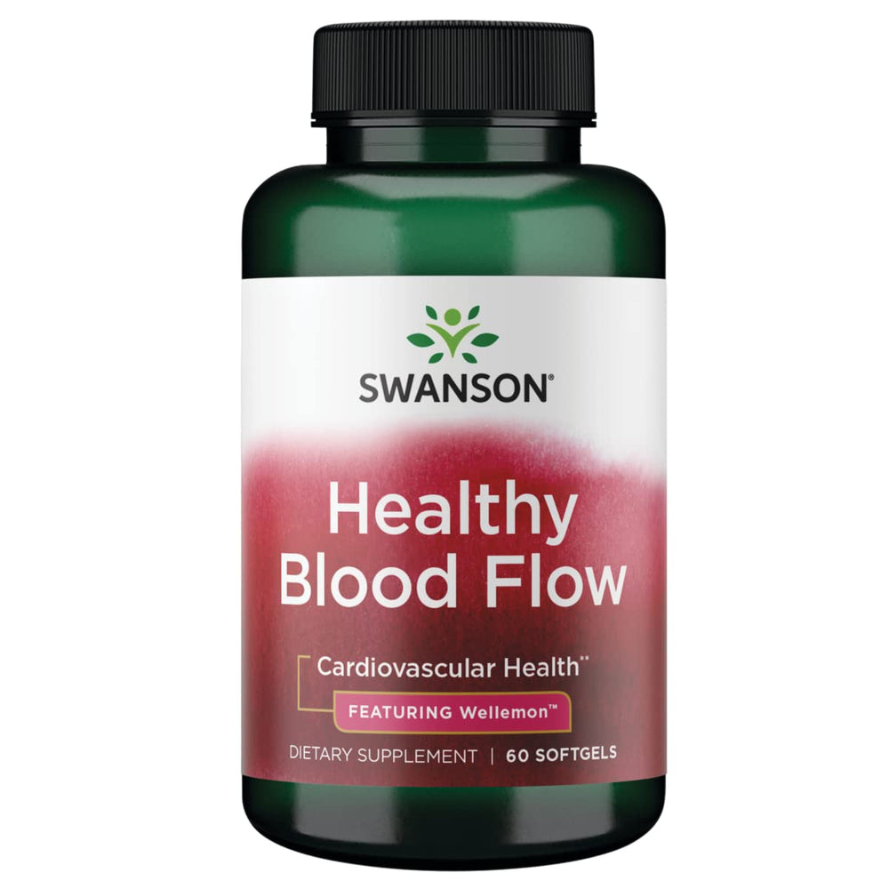 Swanson Healthy Blood Flow 60 SGELS bottle label