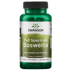Swanson Double Strength Boswellia bottle with 60 capsules