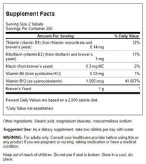 Swanson Brewer's Yeast label pack shot showing B-Complex Vitamin Formula