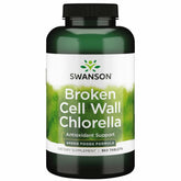 Swanson broken cell wall chlorella 500 mg bottle label