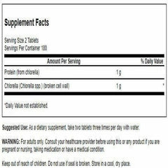 Chlorella tablets showing 500 mg dosage in bottle