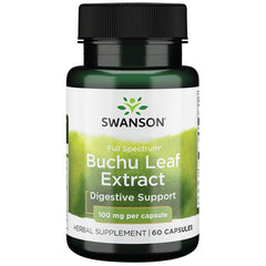 Bottle of Swanson Buchu Leaf 4:1 Extract 60 capsules