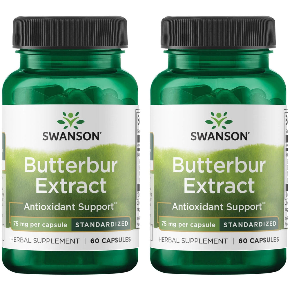 Swanson Butterbur Extract 75 mg per serving, 60 capsules, 2 pack