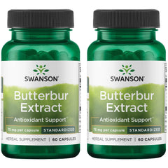 Swanson Butterbur Extract 75 mg per serving, 60 capsules, 2 pack