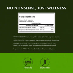 Supplement facts label for Swanson Calcium Citrate Plus Magnesium