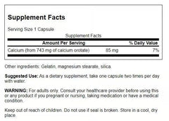 Swanson Calcium Orotate 85 mg 60 Caps bottle - 2-pack (image 2)