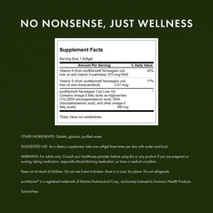 Cod liver oil ingredient label for Swanson supplement