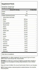 Back label showing nutrition and ingredients on Swanson Collagen Hydrolysate Powder 1lb 2-pack