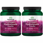 Front view of Swanson Collagen Hydrolysate Powder 1lb 2-pack