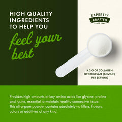 Close-up of hydrolyzed collagen peptides (high bioavailability)