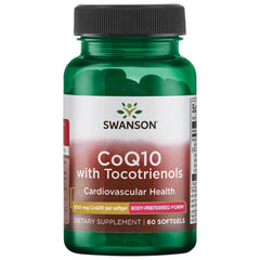 Swanson CoQ10 100 mg with Tocotrienols bottle on white background
