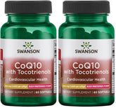 Swanson CoQ10 100 mg with tocotrienols Pack 2 front view