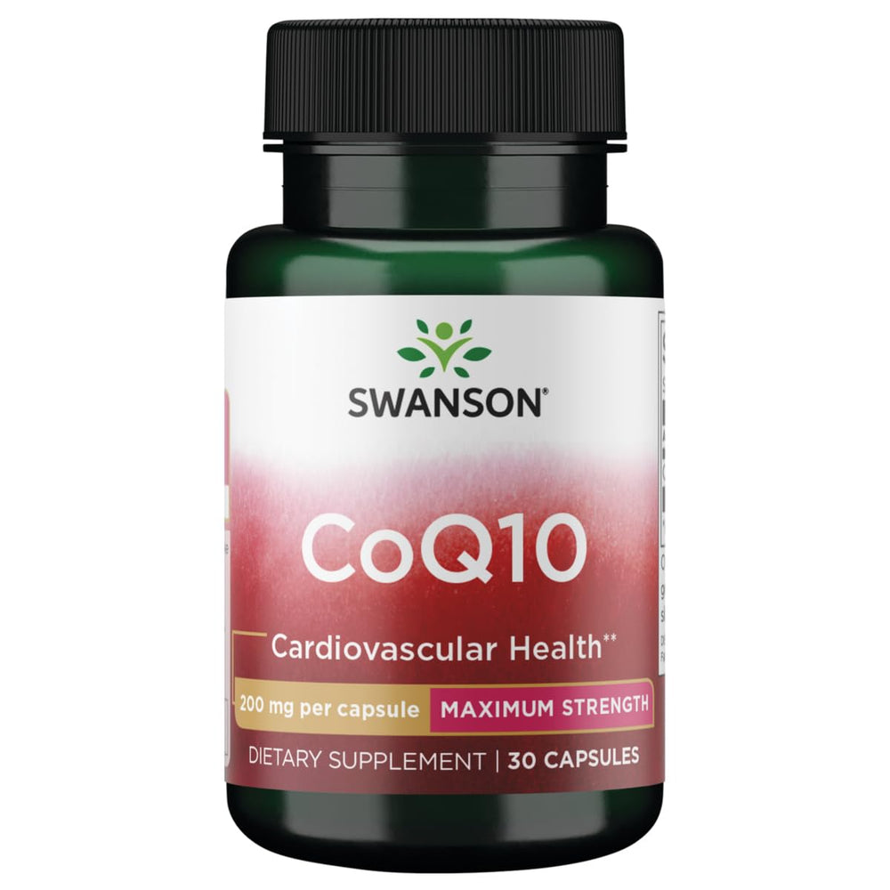 Swanson CoQ10 200 mg bottle label