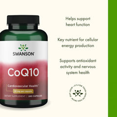 Swanson CoQ10 capsules in bottle