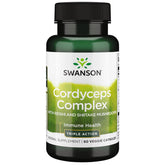 Bottle of Swanson Cordyceps Complex 60 Veg Capsules - front view