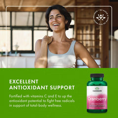 Softgels showing 20:1 cranberry juice concentrate content