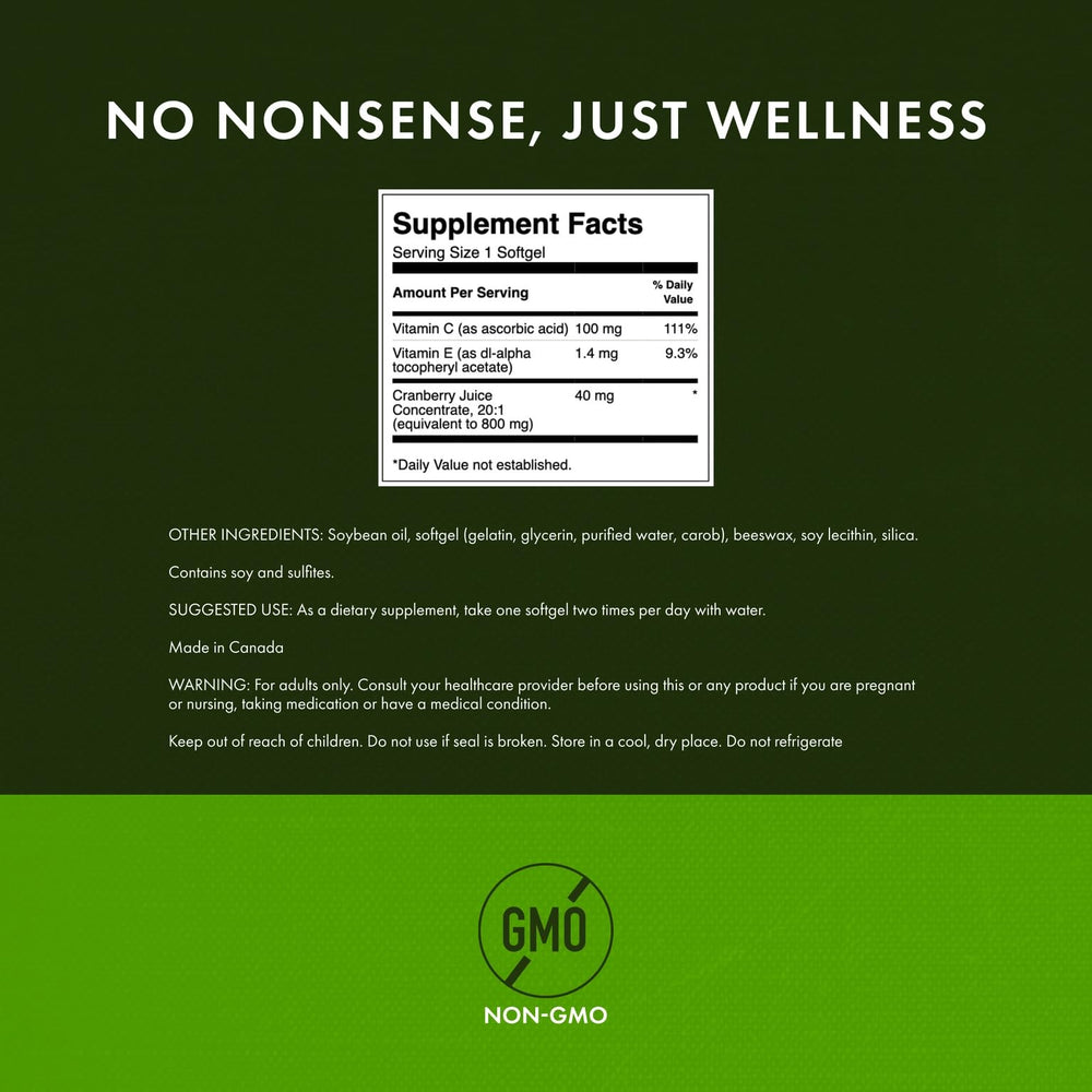 Close-up of Swanson Cranberry softgels