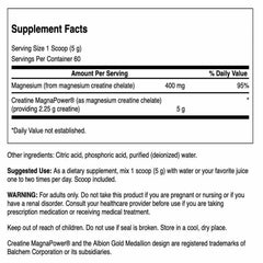 Swanson Creatine MagnaPower 300 g bottle with label close-up