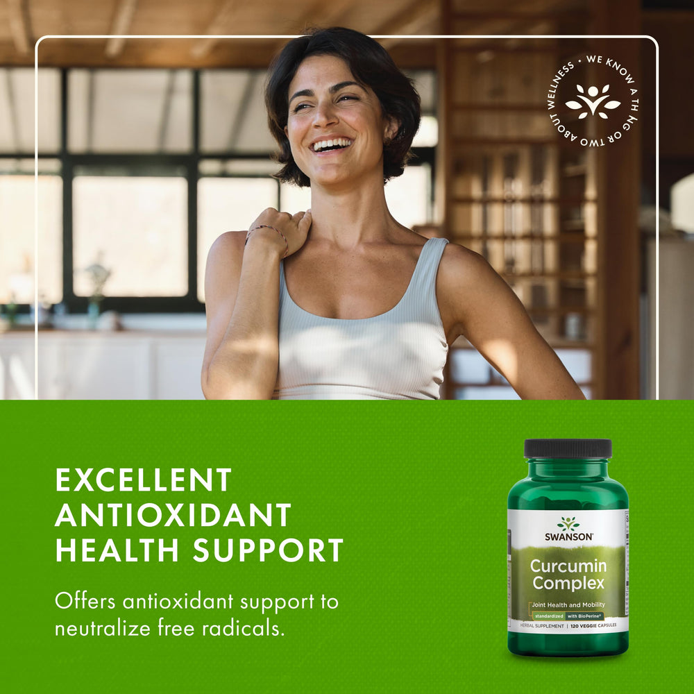 Vegetarian, non-GMO Swanson Curcumin Complex packaging