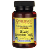 Bottle of Swanson DHEA and Pregnenolone Complex 60 Veg Capsules