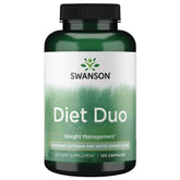 Swanson Diet Duo bottle front view highlighting convenient daily use for carb and fat management