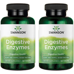 Bottle of Swanson Digestive Enzymes 180 Tabs (2 Pack)
