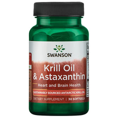 Swanson EFA Krill Oil & ASTAXANTHIN 30 SGELS bottle front