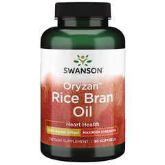 Swanson EFA Oryzan Rice Bran Oil 1000mg bottle – 90 softgels, front view