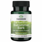 Swanson Eucommia Bark 400 mg bottle and capsules