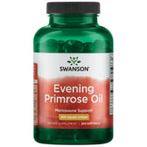 Bottle of Swanson Evening Primrose Oil Omegatru 500 mg 250 softgels front view