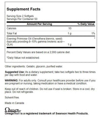 Close-up of Swanson Evening Primrose Oil Omegatru softgels