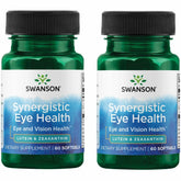 Swanson Lutein 20 mg and OmniXan Zeaxanthin 2 mg bottle label