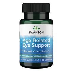 Gluten Free and Non-GMO icons on Swanson Eye Support packaging