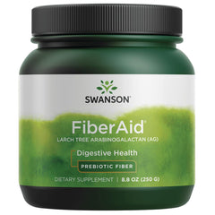 Swanson FiberAid canister with Larch Arabinogalactan powder