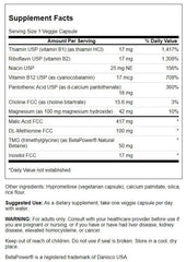 Close-up of Swanson Fibro Essentials 90 Veg Capsules label