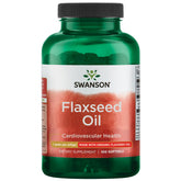 Swanson Flaxseed Oil Omegatru 1000 mg softgels bottle front