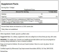 Swanson Flaxseed Oil Omegatru softgels packaging and bottle label close-up