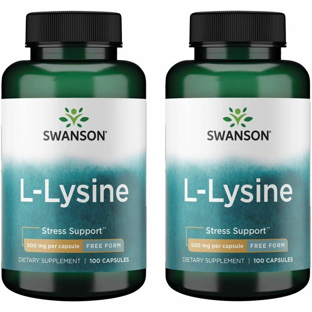 Bottle of Swanson Free Form L-Lysine 500 mg