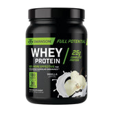 Swanson Full Potential Whey Protein Vanilla tub with scoop